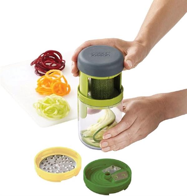 Joseph Joseph Spiro Handheld 3-Blade Spiral Slicer Grater